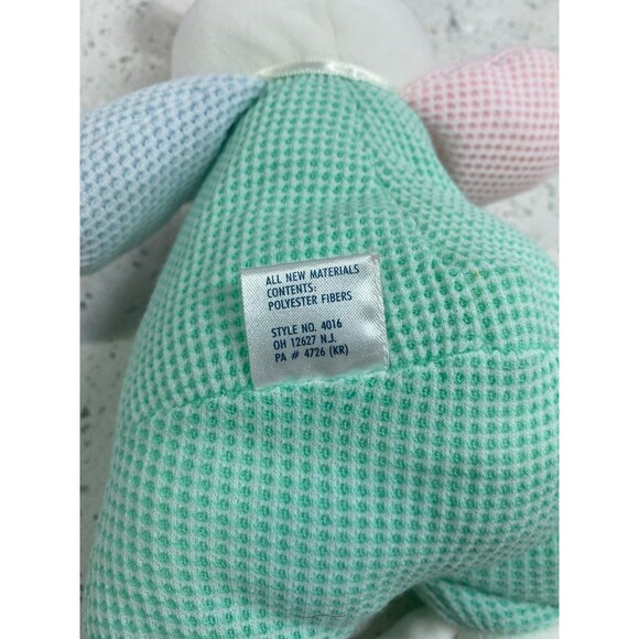 Vintage Carter’s Prestige Bunny Rabbit in Thermal Waffle Weave Fishing Plush Toy - Picture 7 of 9